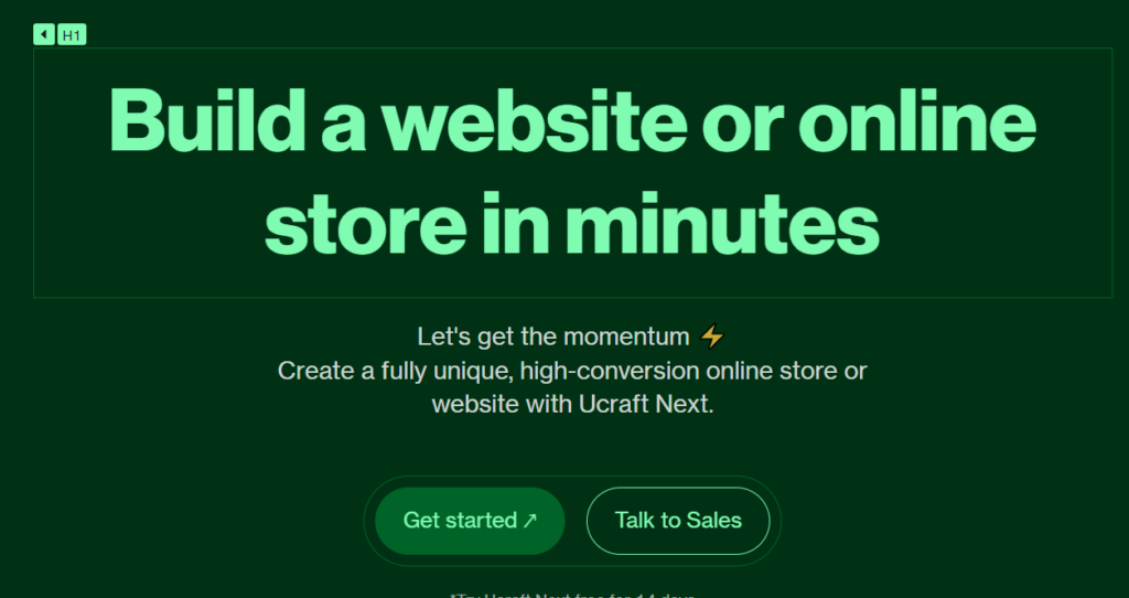 Ucraft-Create a fully unique, high-conversion online store or website with Ucraft Next