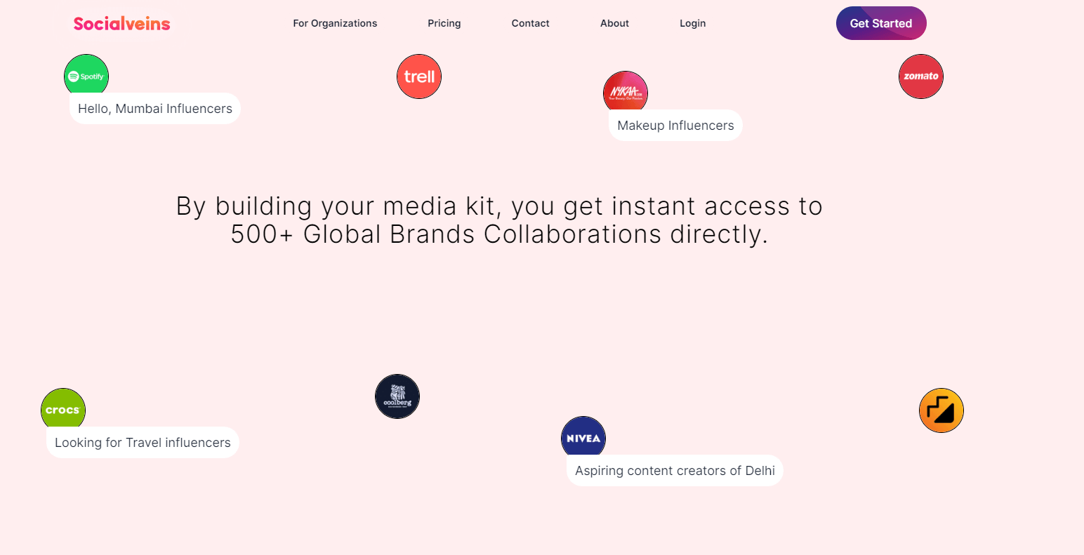 Socialveins - Get Brand Collaboration Globally